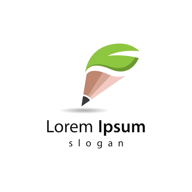 Nature pencil logo images illustration design