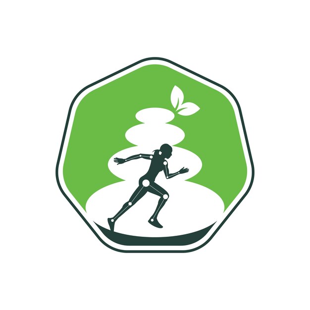 Nature Physiotherapy logo icon vector