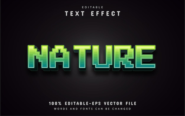 Nature pixel text effect