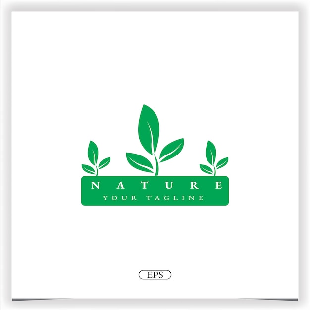 Logo della pianta della natura premium elegante modello vettoriale eps 10