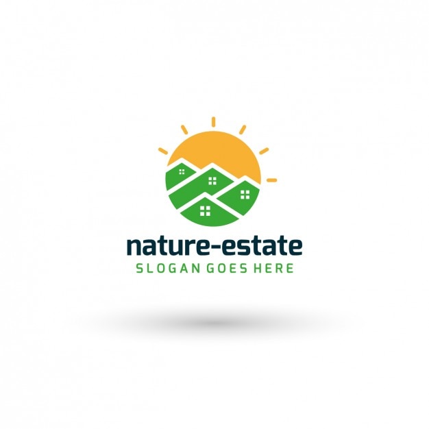 Nature real estate template logo