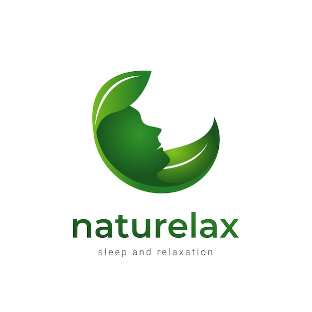Icona del simbolo del segno del logo della salute della natura relax