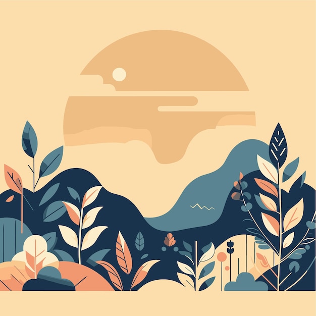 Premium Vector | Nature's aesthetic free vector backdrop background