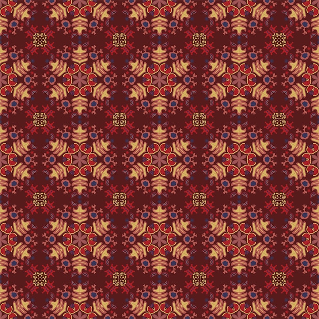 Nature Seamless Pattern Garden Floral Background Damask Aboriginal Ornament Art