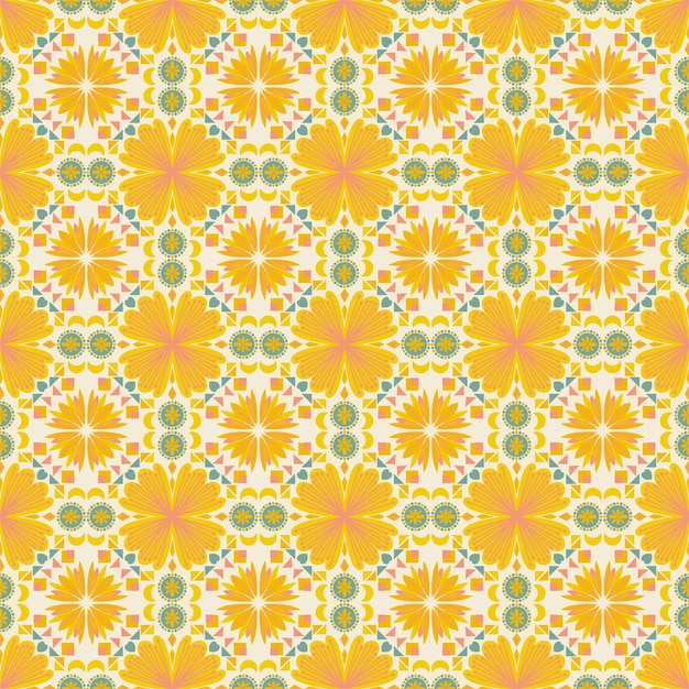 Nature Seamless Pattern Garden Floral Background Damask Plant Aboriginal Ornament Art