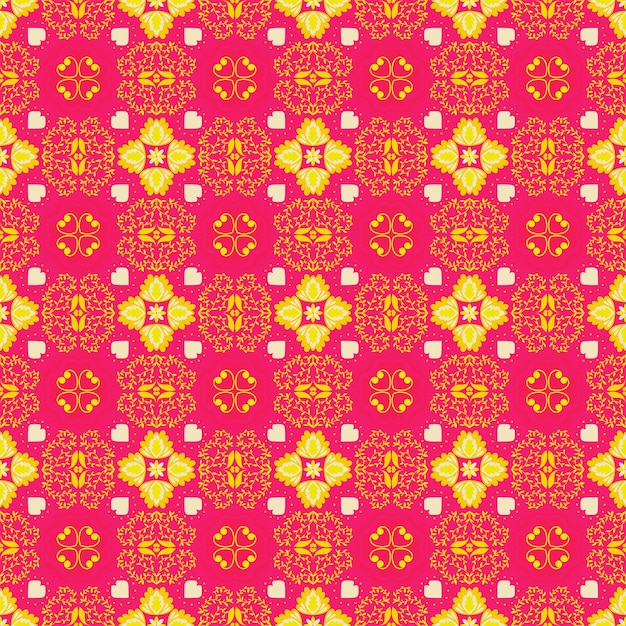 Vector nature seamless pattern garden floral background damask plant aboriginal ornament art