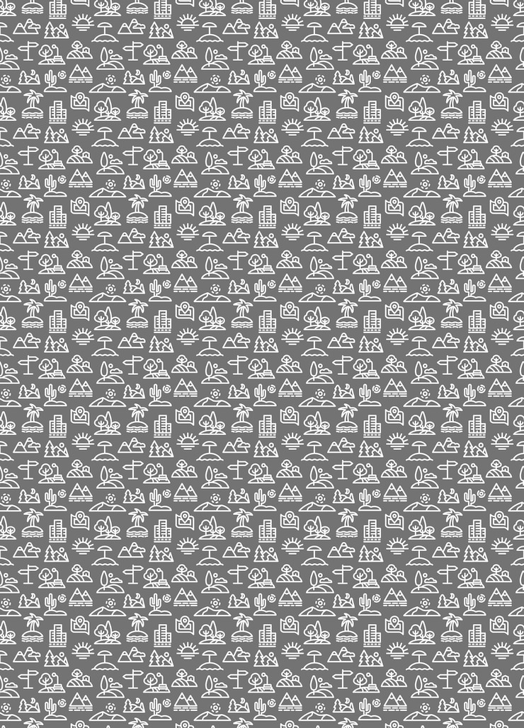 Vector nature seamless pattern with black background