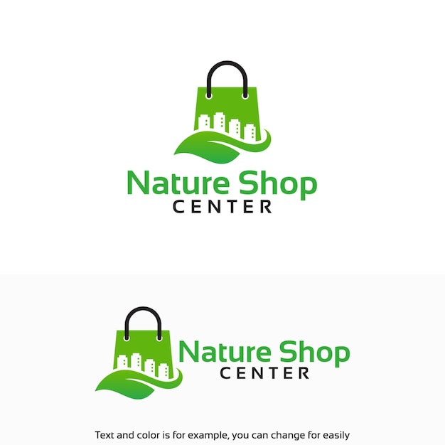 Nature Shop Center 로고 템플릿 디자인