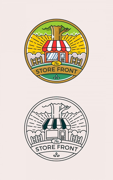 Vector nature store front badge