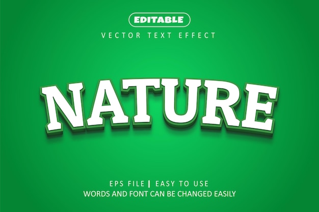 Nature text effect style editable