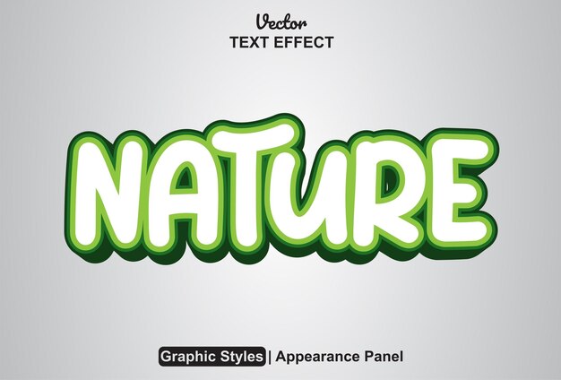 Nature text effect with graphic style and editable