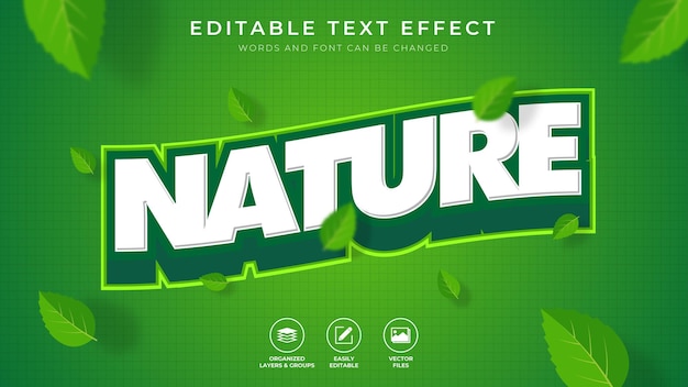 Effetto testo natura con foglie