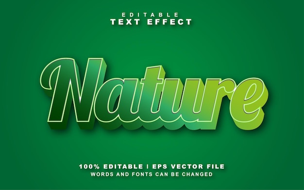 Vector nature text effect