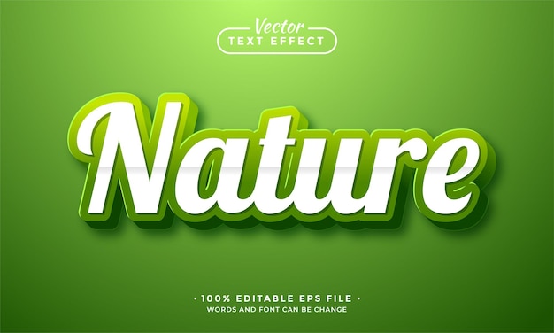 Vettore effetto testo natura