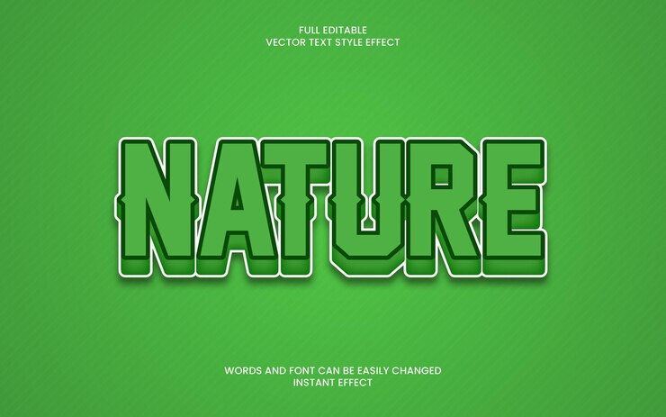 Vector nature text effect
