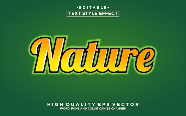 Nature text style effect editable