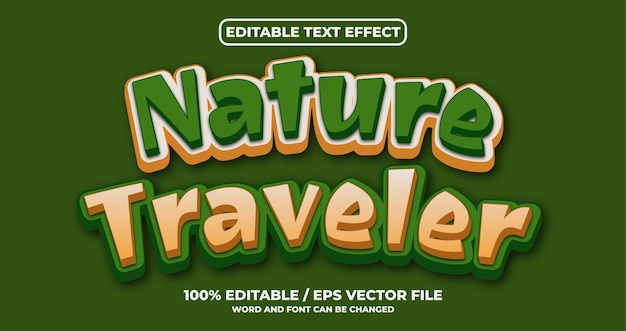 Nature traveler editable text effect