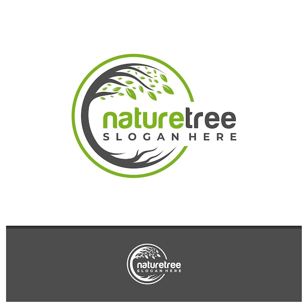 Вектор Вектор дизайна логотипа nature tree creative tree logo concepts иллюстрация шаблона