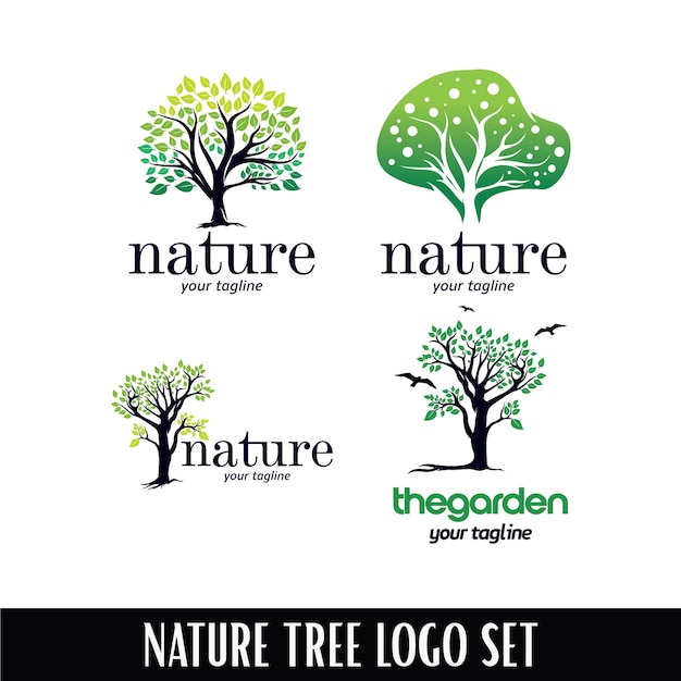 Шаблон логотипа Nature Tree