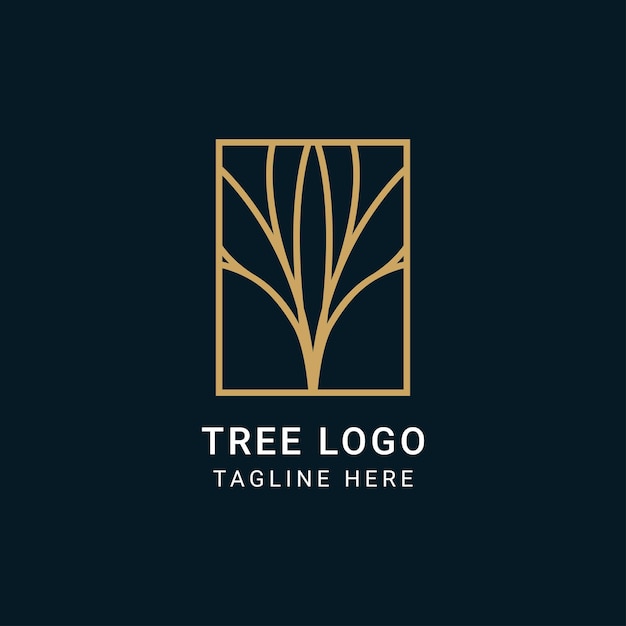 Nature trees logo design vector illustration