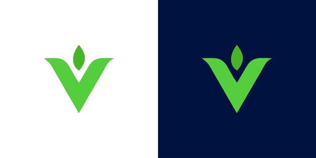 Vector nature v letter logo