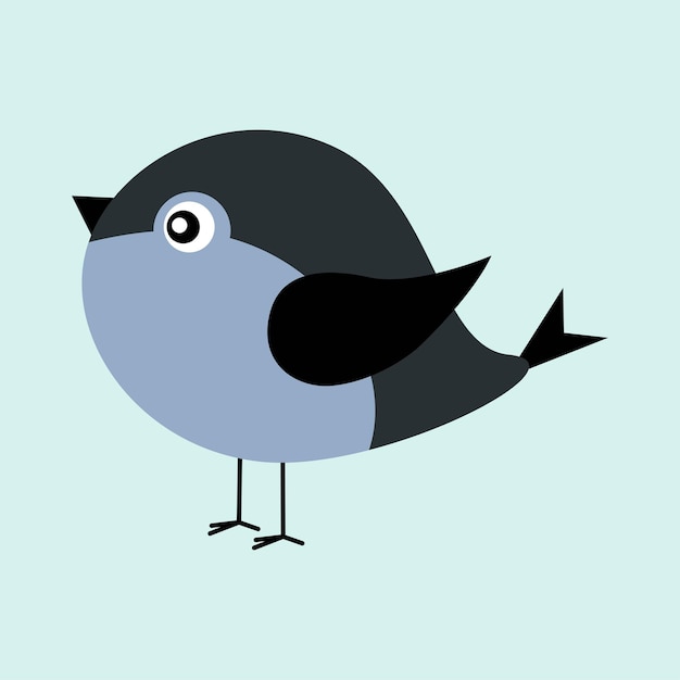 Nature vector abstract blue bird isolated