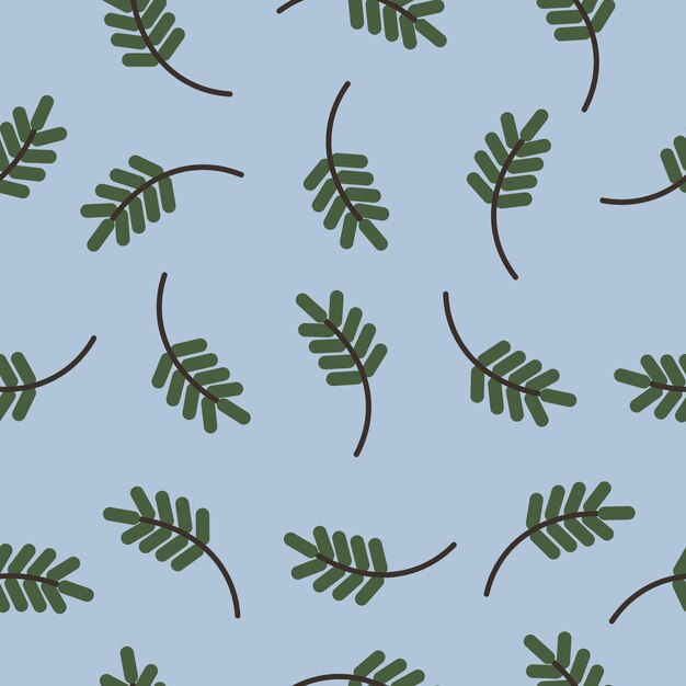 Nature vector twigs seamless pattern