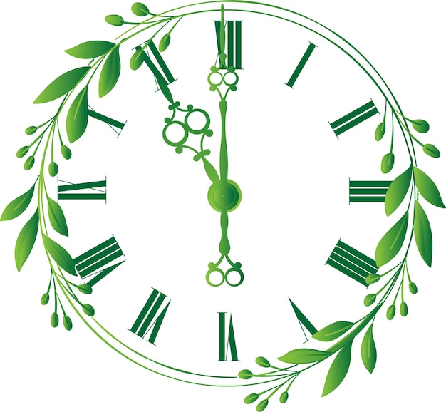 Nature Vintage antique clock vector design