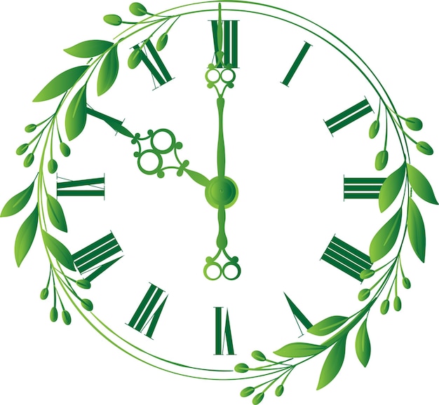 Nature Vintage antique clock vector design