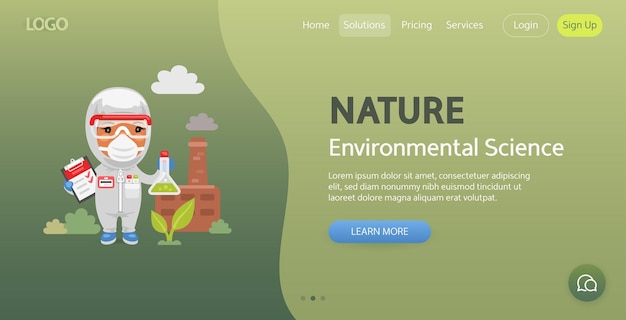 Modello di sito web della natura