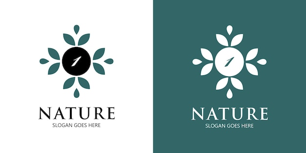 Nature with Letter 1 Logo Design