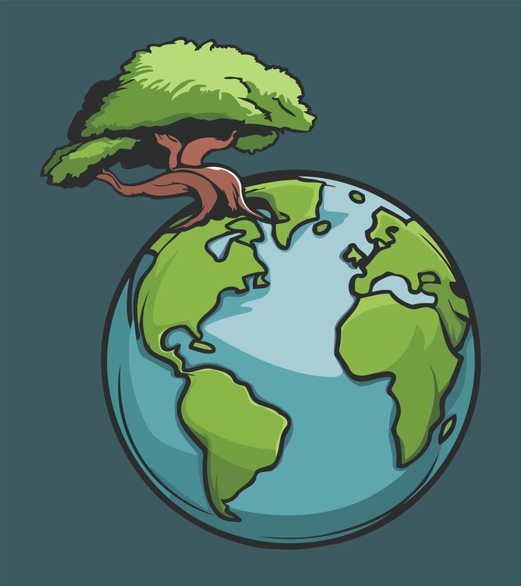 Vector natureinspired globe designs for ecofriendly campaigns