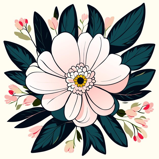 Vector natureinspired vector art handdrawn floral pattern