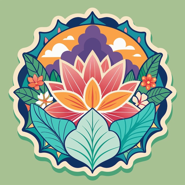 Natures Beauty Design a sticker featuring intricate floral patterns for tshirt sticker