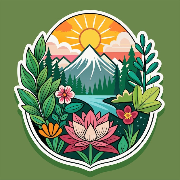 Natures Beauty Design a sticker featuring intricate floral patterns for tshirt sticker