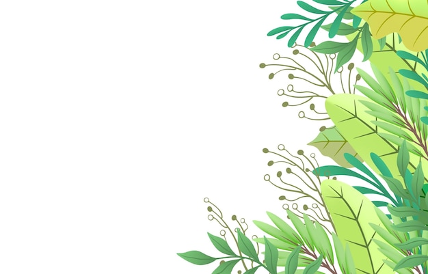 Natuur achtergrond banner groene rand mooie kunst bos Vector