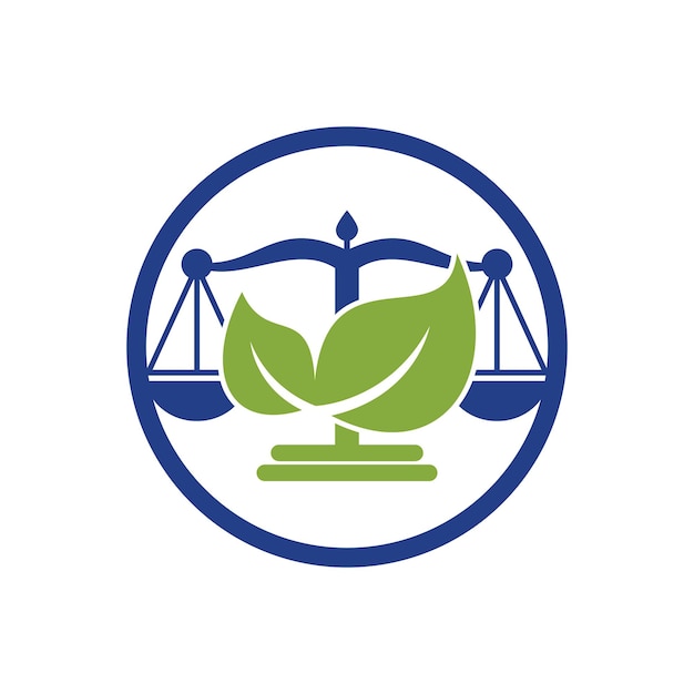 Natuur advocatenkantoor Logo ontwerpsjabloon Green Scales logo concept
