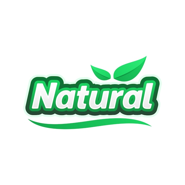 Natuur badge typografie logo ontwerp