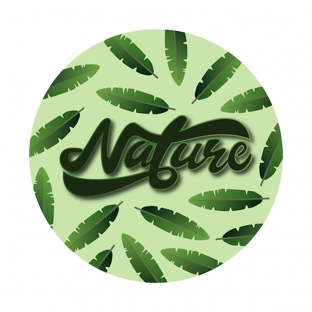 Natuur belettering badge