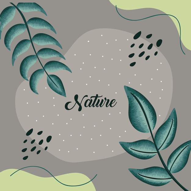 Vector natuur belettering in frame