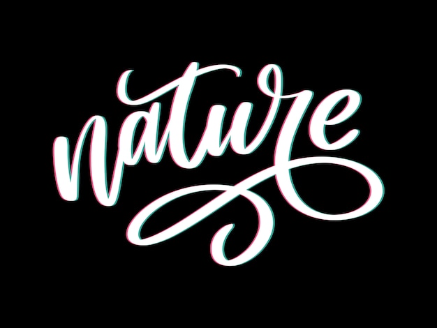 Vector natuur belettering