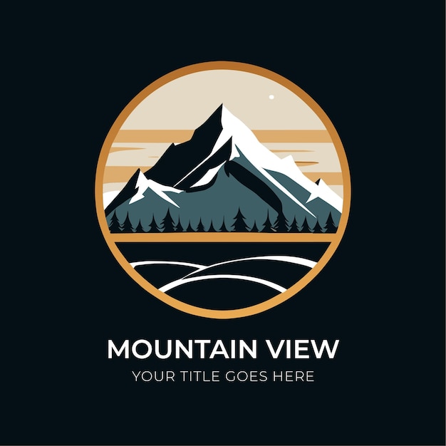 Natuur berg logo ontwerpsjabloon