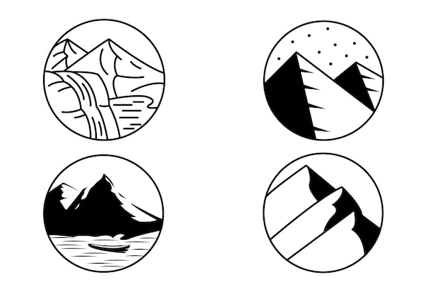 Natuur Berg Logo Vector 16