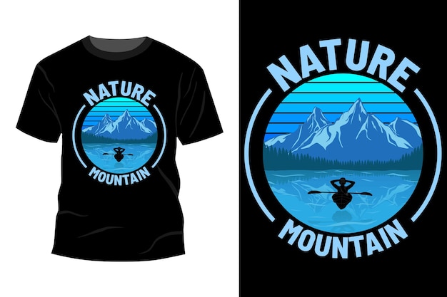 Natuur berg t-shirt ontwerp vintage retro