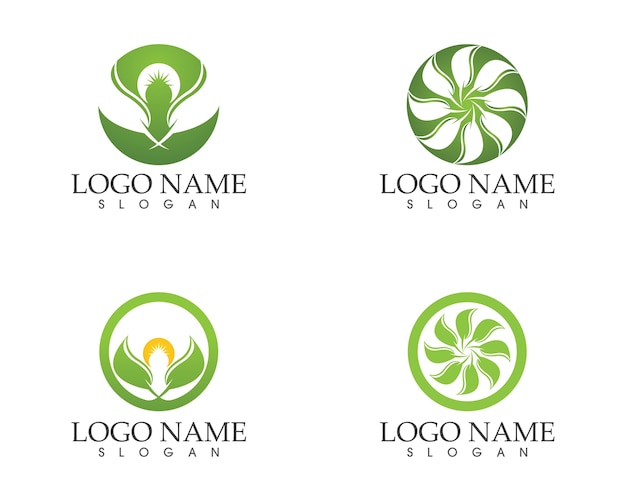 Natuur blad pictogram logo vector sjabloon