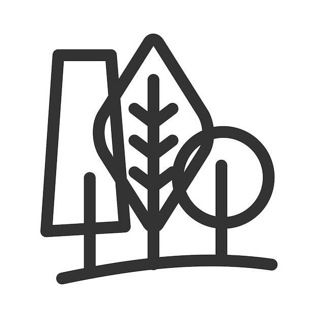 Natuur bomen Logo sjabloon Pictogram Illustratie Merkidentiteit Geïsoleerde en vlakke afbeelding Vectorafbeelding