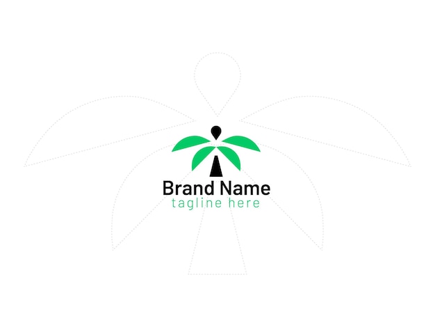Natuur boom logo ontwerp eenvoudig logo Gratis Vector