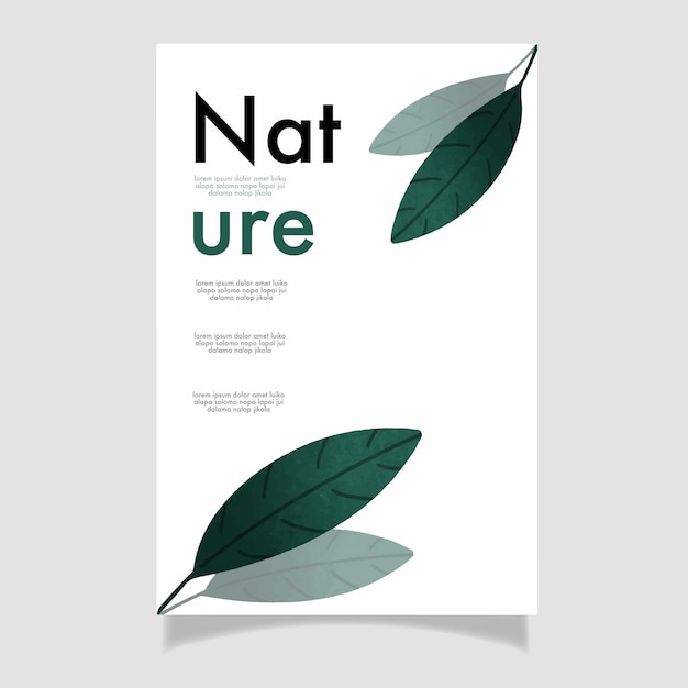 Natuur concept flyer sjabloonontwerp