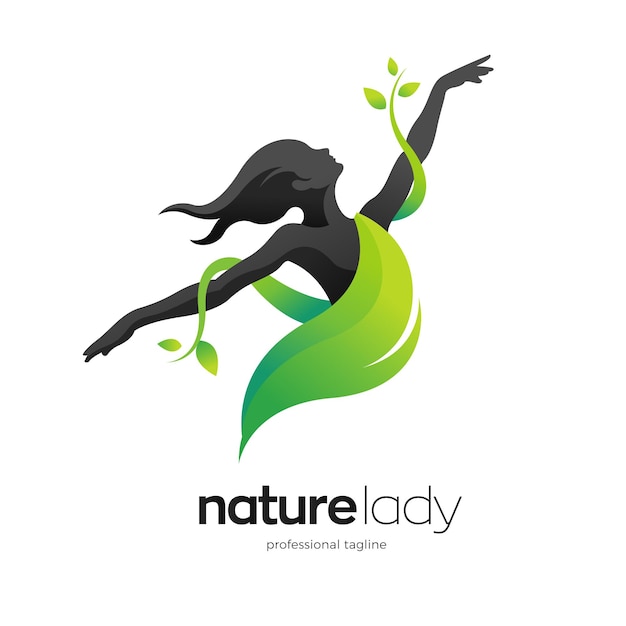 Natuur dame logo ontwerp