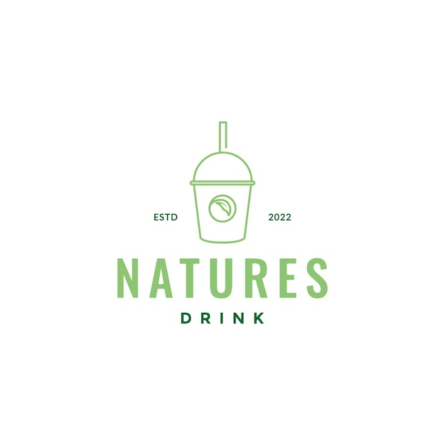 Natuur drinkbeker plastic vers logo